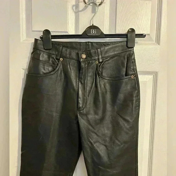 Vintage Premium Black Leather Designer Pants - Picture 2 of 13